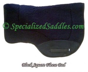 Black Square Fleece Saddle Pad