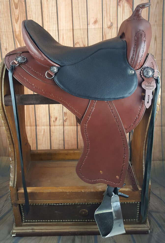 HORSE SADDLE WESTERN PREMIUM TRAIL WADE ROPING RANCH WORK LEATHER