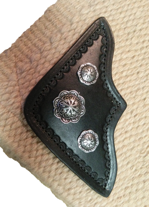 TW Saddlery Beige Custom Saddle Pad w/Leather corner & conchos