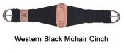 Western Black Mohair Cinch