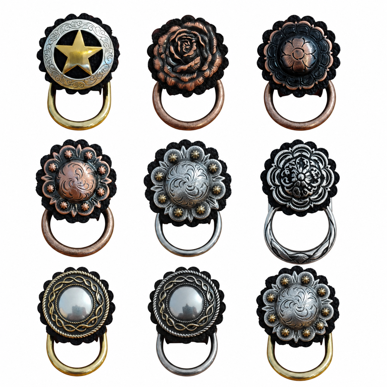 Saddle Concho Set
