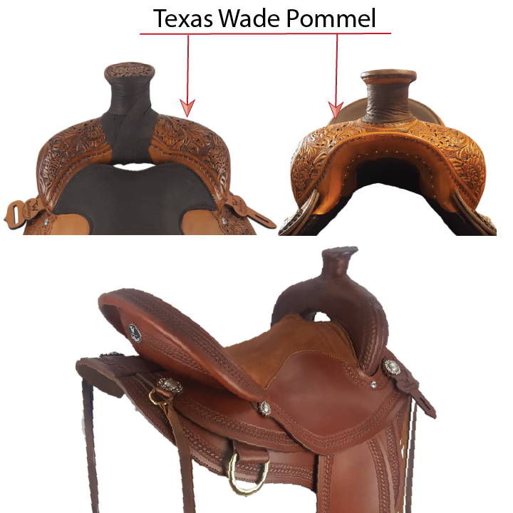 Texas Wade pommel comparison graphic