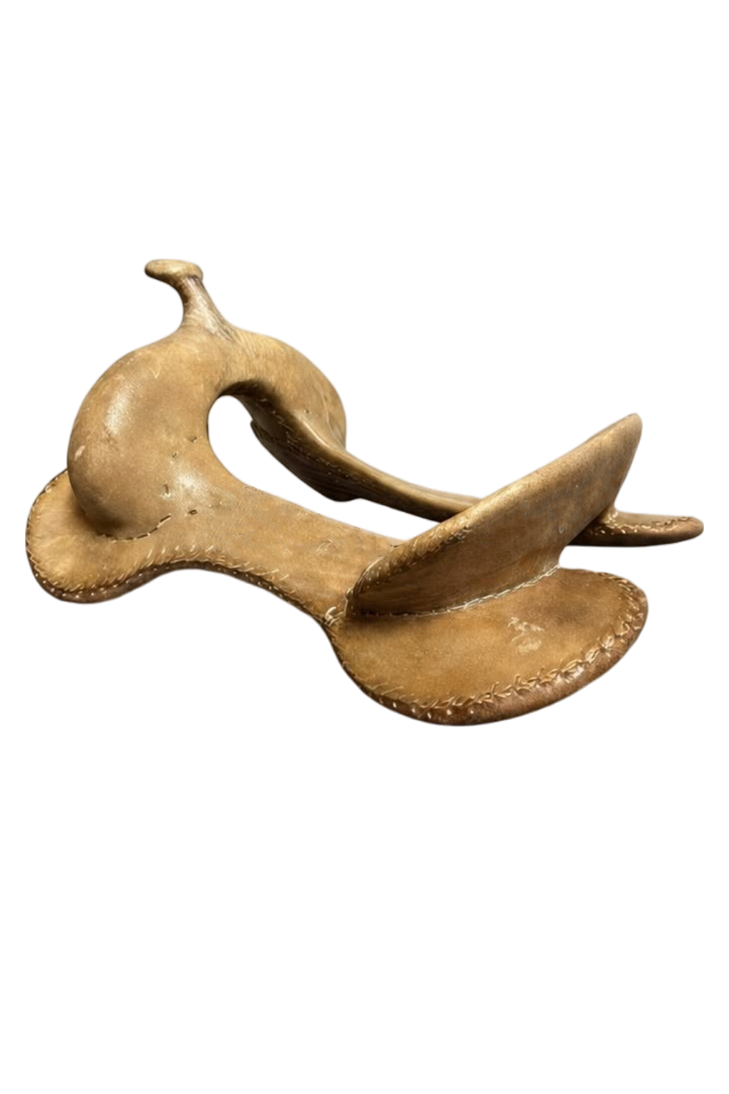Rawhide-covered wood saddle tree